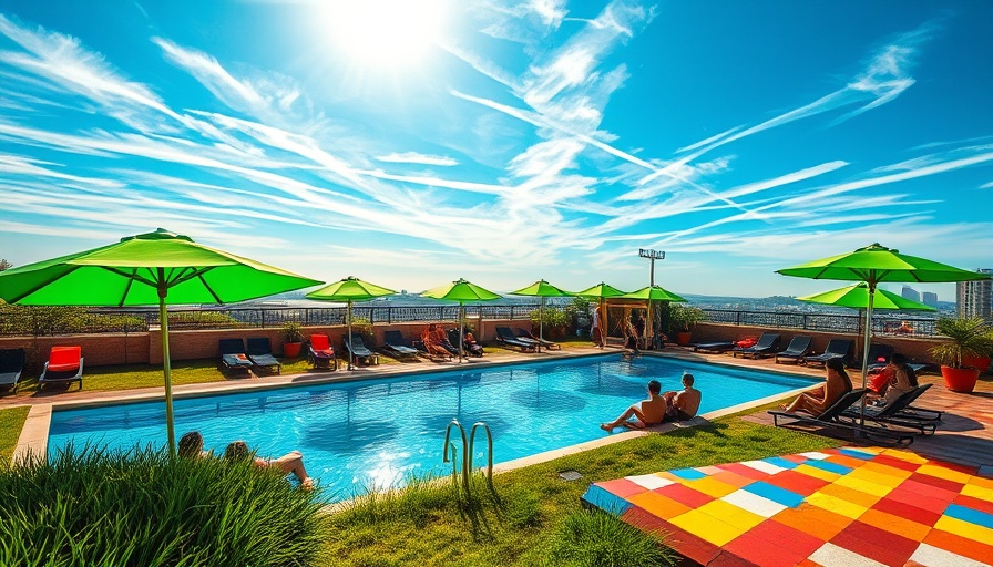 Rooftop pool at Hue Hotel Puerto Princesa on a sunny day