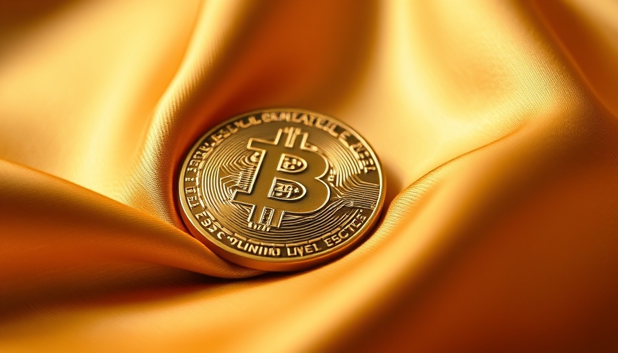 Close-up of Bitcoin coin on silk fabric for Taiko Q2 2025 Update.