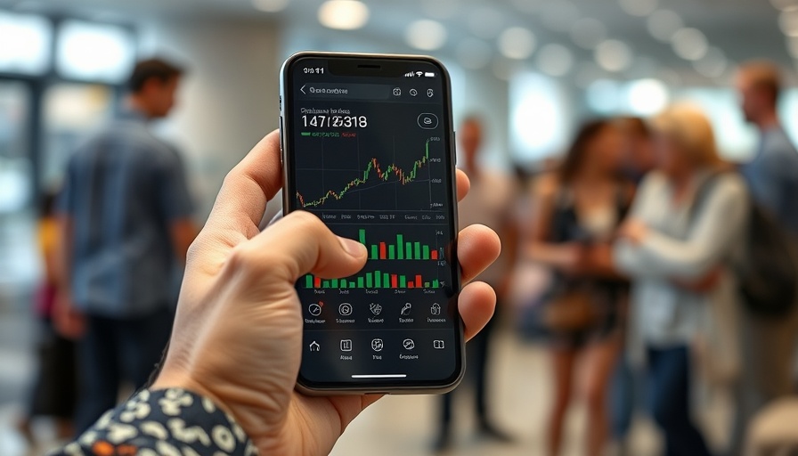 Person checking financial graphs on smartphone related to S&P 500 GARP 100 Index.