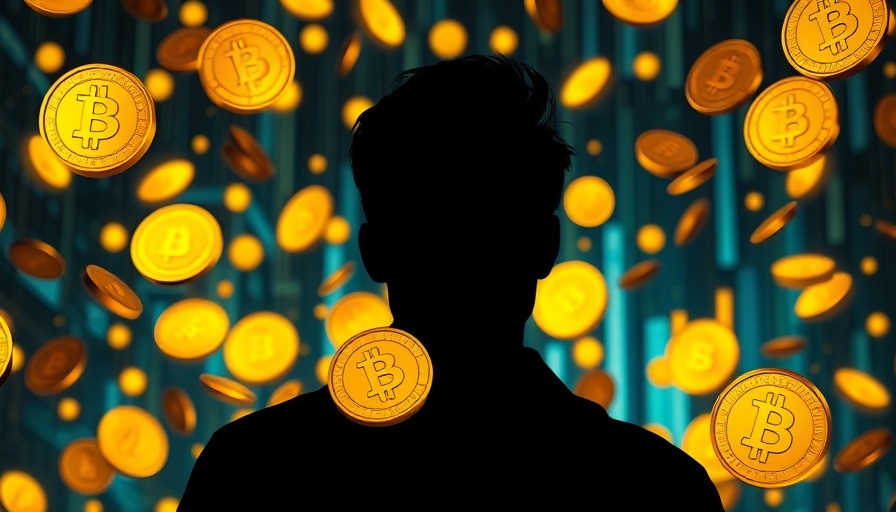 Silhouette with digital coins, symbolizing Hayden Davis's crypto transfer.