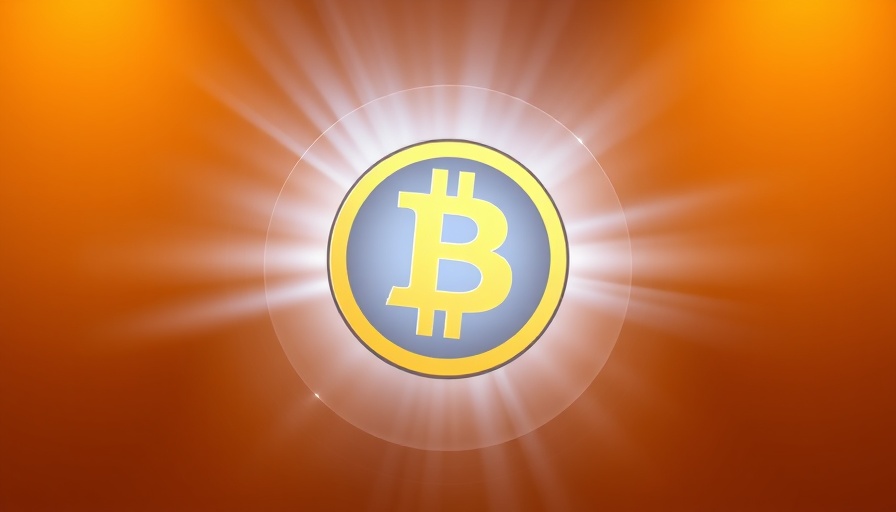 Bitcoin new all-time high graphic with spotlight and bold symbol