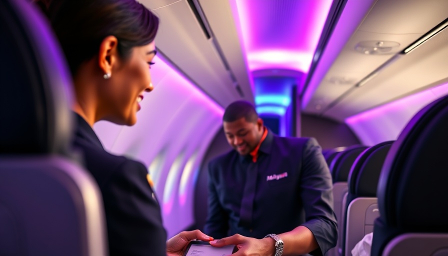 Malaysia Airlines attendant serving passenger, luxurious cabin.