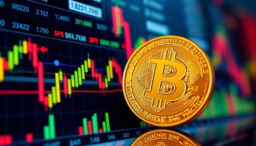Golden Bitcoin symbol with dynamic charts, illustrating Algorand crypto momentum.