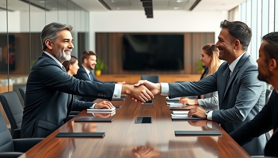 Executives in agreement at a meeting, Synopsys-Ansys Merger Approval