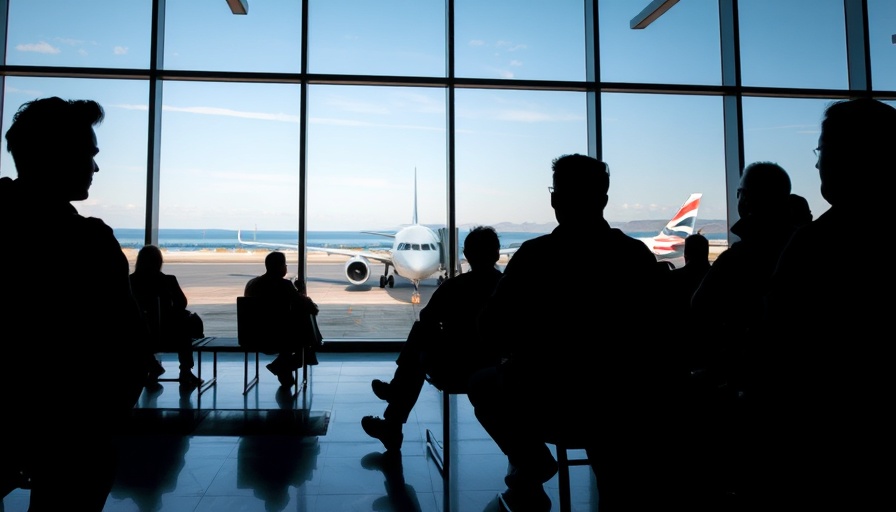 Travelers observing runway, handle flight delays and cancellations
