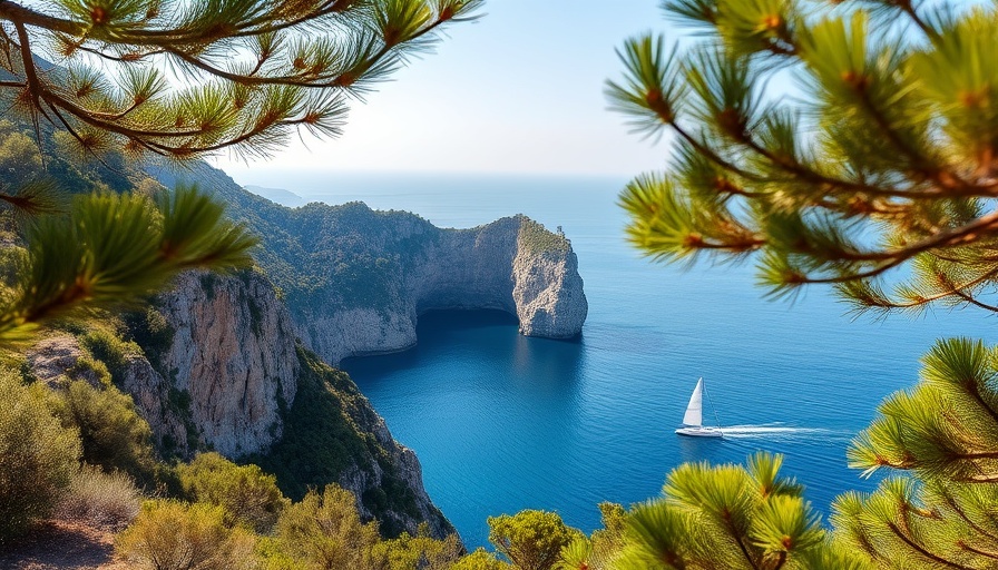 Visit Capri without the crowds: Stunning view of Capri's cliffs and Faraglioni rocks.