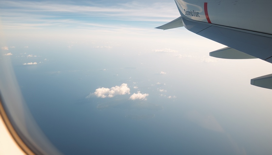 Aerial view of UK islands resembling exotic locations, seen from airplane.