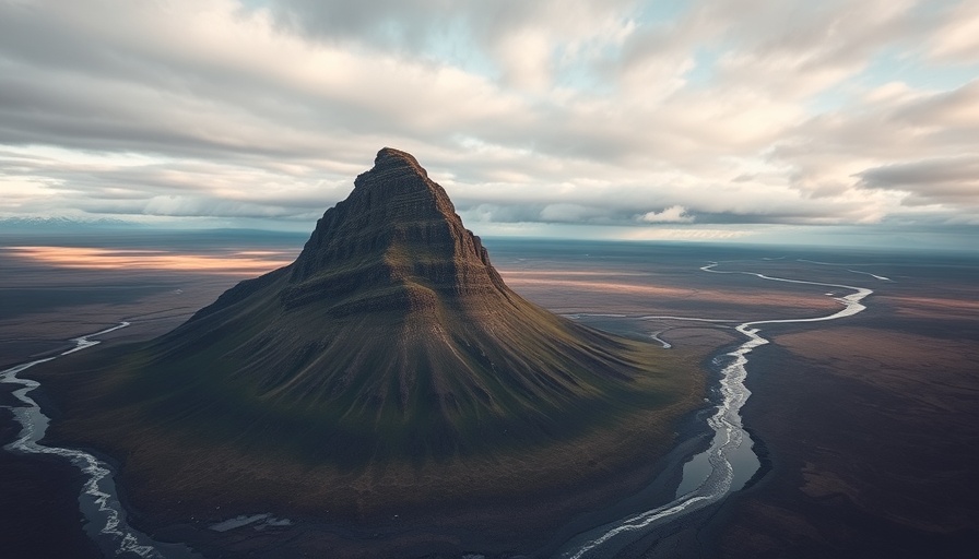 Majestic rocky formation in hidden places in Iceland, serene landscape.