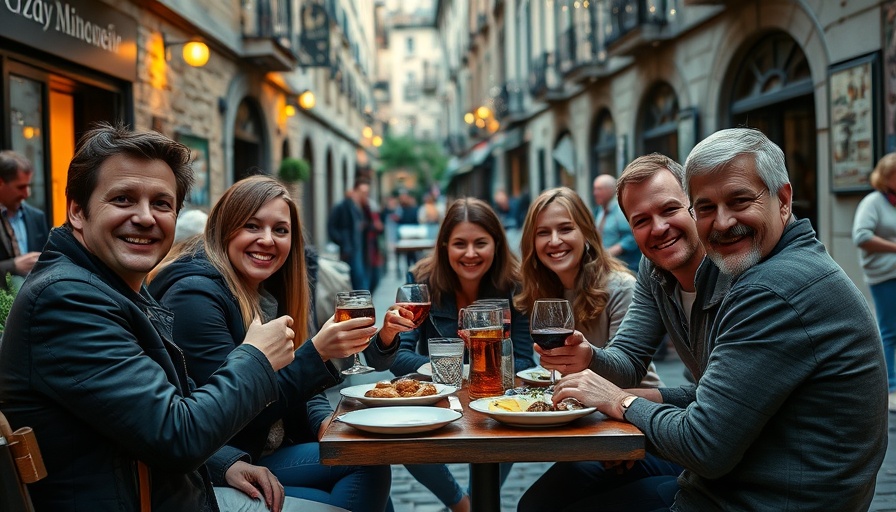 Friends enjoying outdoor dining in Prague, May 2025 highlights.
