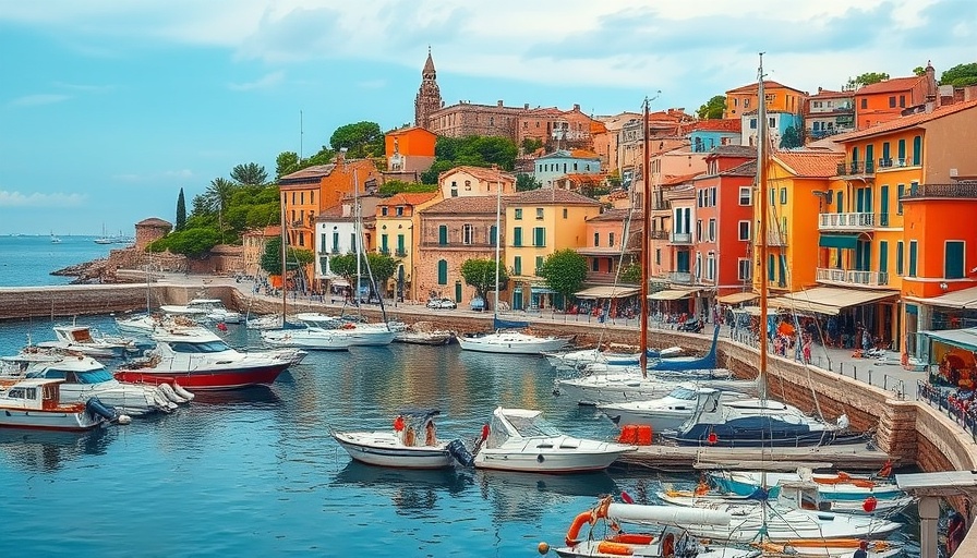 Charming harbor in Alghero, Italy with bustling activity.