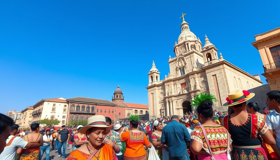Mexico City Itinerary: Vibrant crowd at Basilica of Our Lady of Guadalupe.