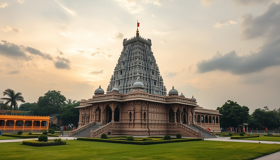 Sri Vishwanath Temple BHU Varanasi glowing in warm evening light.