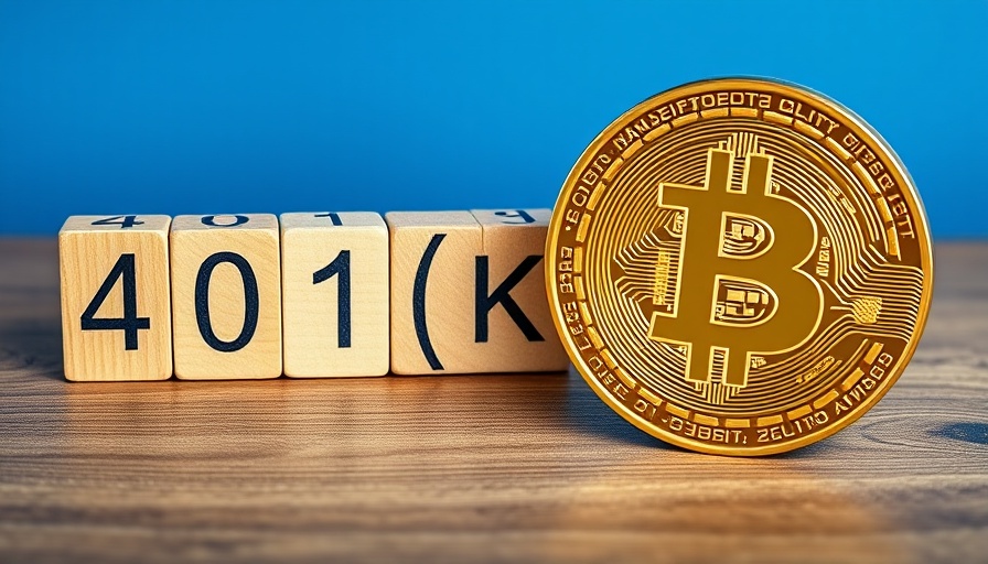 401(k) Bitcoin investments concept with wooden blocks and a Bitcoin.