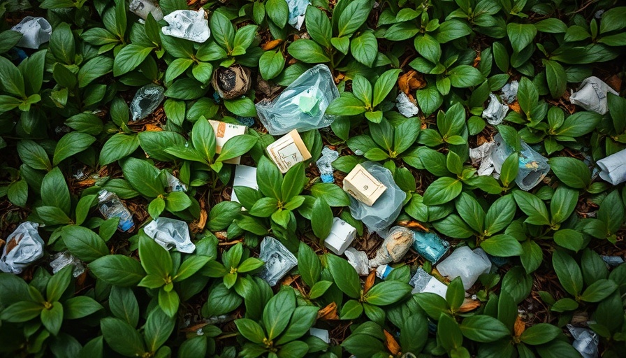 Litter among greenery illustrating Swachh Survekshan cleanliness challenges in tourism.