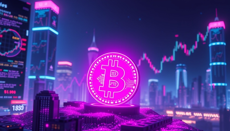Futuristic payment-powered altcoin concept with rising stock chart.