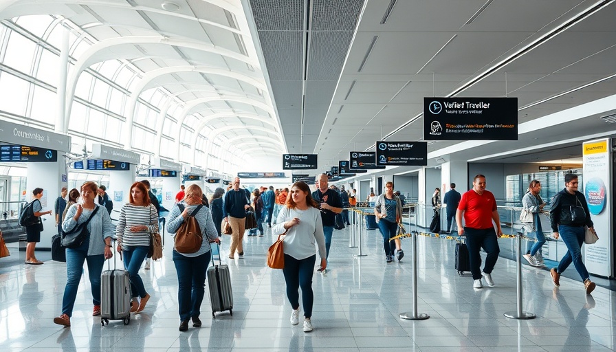 Verified Traveller program Canada sign in airport terminal.