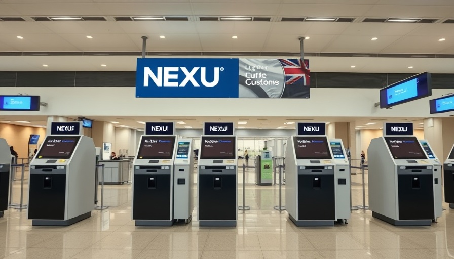 NEXUS kiosks in airport customs area for expedited travel
