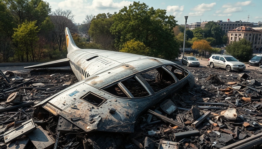 Airplane debris highlighting Air India safety concerns in urban area.