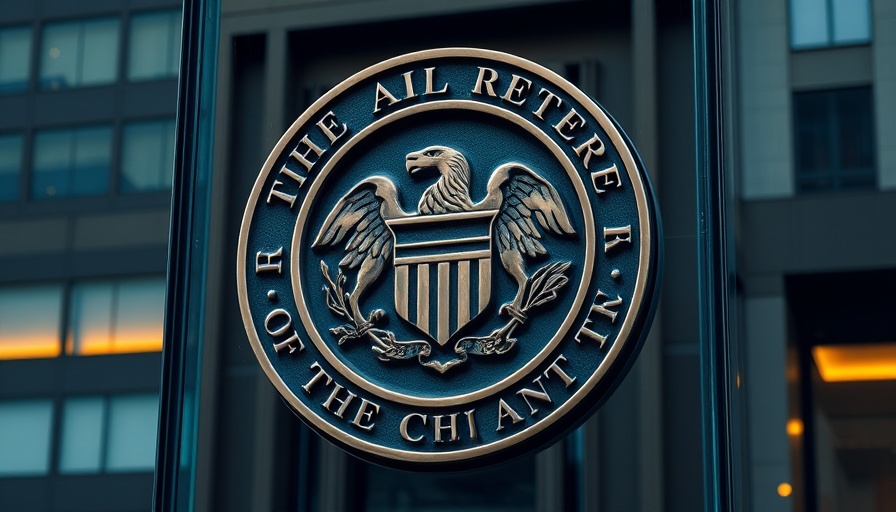 Federal Reserve emblem symbolizing governance and authority.