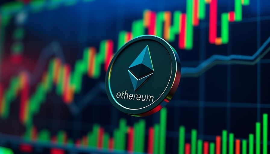 Ethereum coins with digital financial charts, Ethereum ETF Mania.