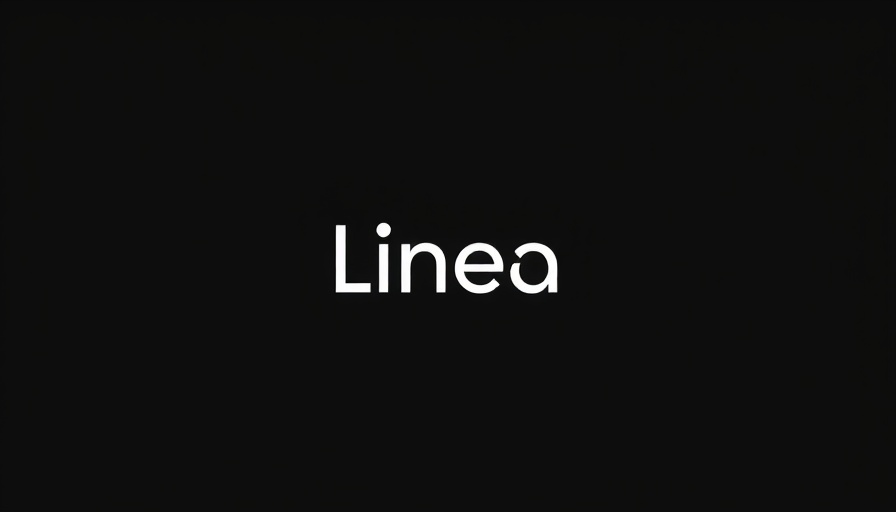 Minimalist Linea logo on black background, Etherex Liquidity Hub.