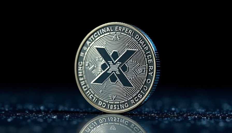 XRP coin symbolizing lawsuit dismissal, highly detailed and reflective.