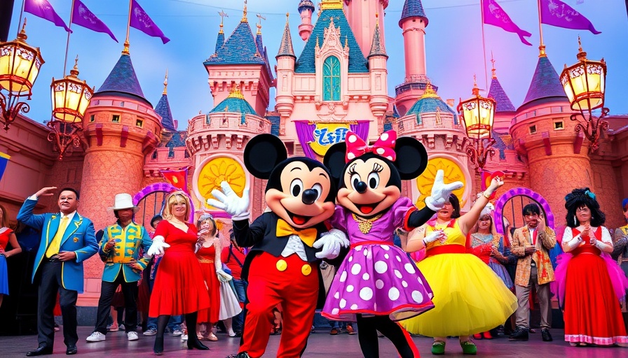 2025 Hong Kong Disneyland show with Mickey, Minnie, and performers.