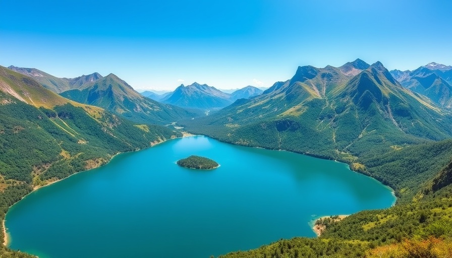 Beautiful UK summer travel destination with lake and mountains.