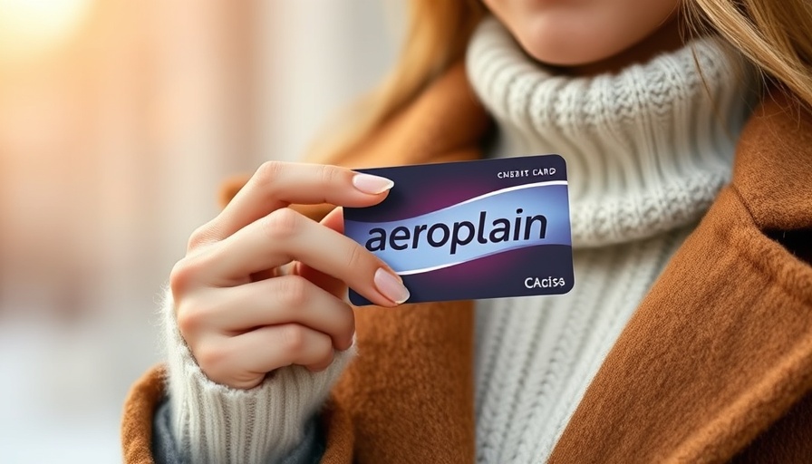 Woman holding Aeroplan card for back to school promotion.