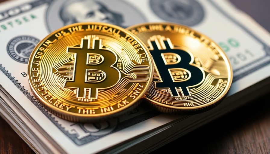 Bitcoin coins on US dollars, symbolizing Canaan Inc. partners with CleanSpark for mining.