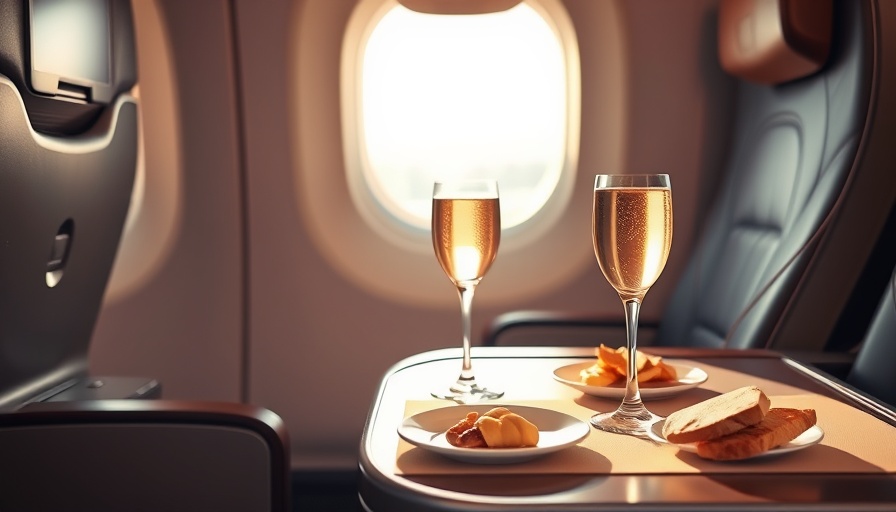 Luxurious airplane setting with champagne and snacks linked to Canada’s best credit card offers August 2025.