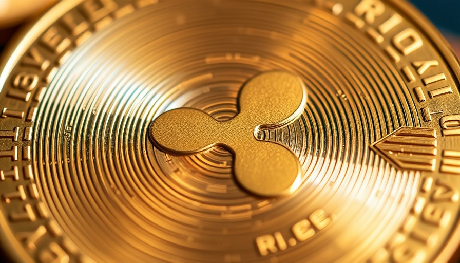 Close-up of Ripple coin highlighting design, related to SEC overreach.