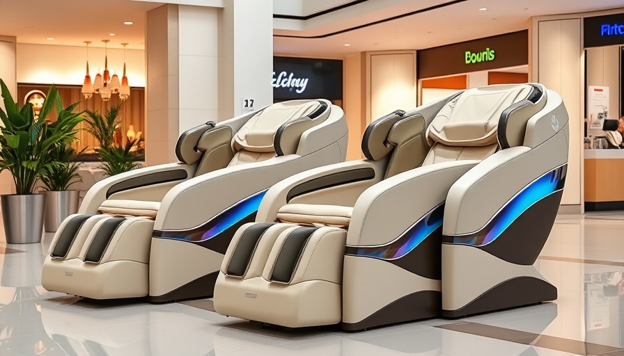 Uptown Bonifacio Wellness tech chairs in modern mall.