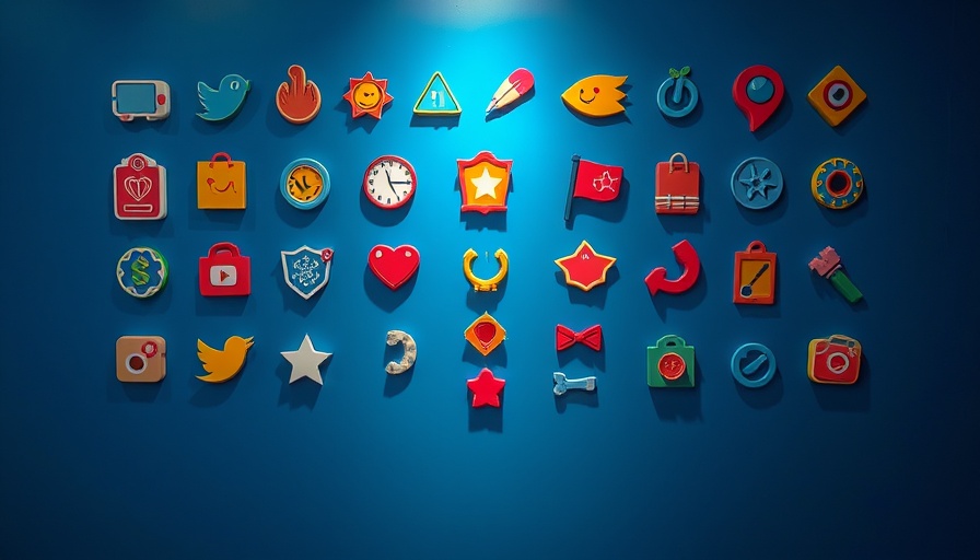 Creative blue backdrop with symbols in Laval, vibrant and artistic.