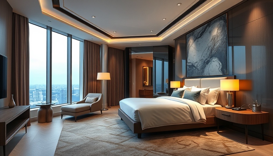 Luxurious hotel room with modern decor, related to Fast Track Status Match with World of Hyatt and American Airlines.
