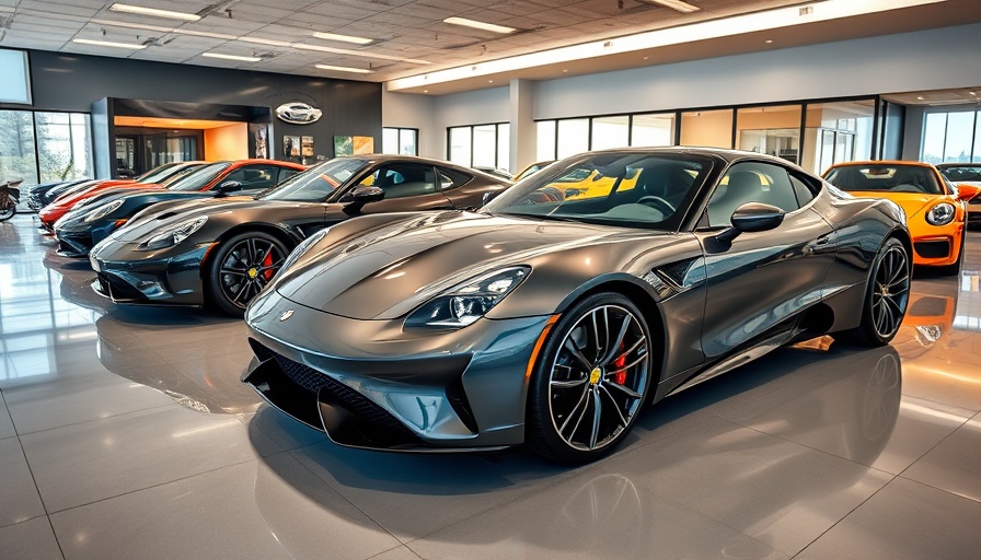 Luxury sports cars at Motorworld München free entry showroom.