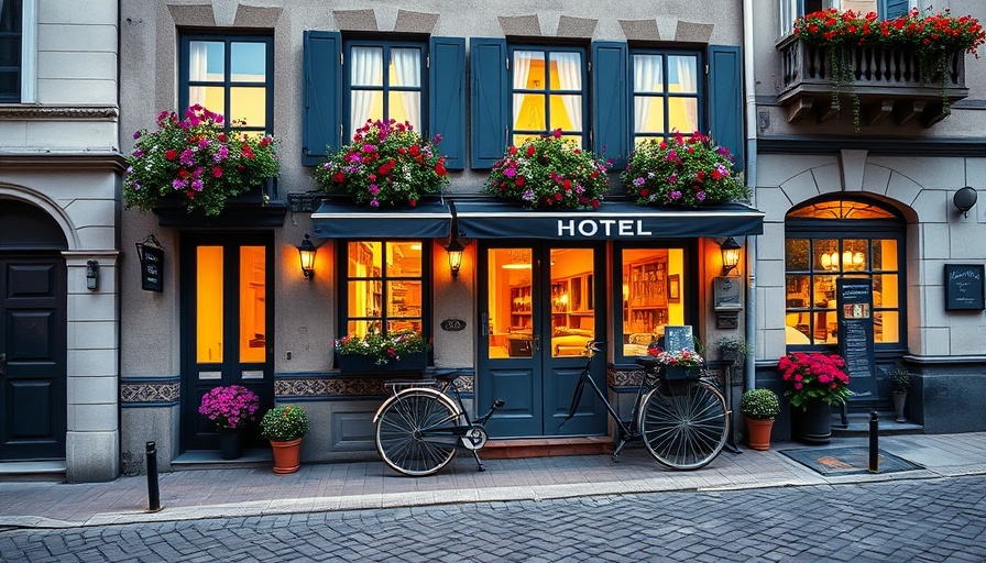 Charming hotel entrance for beginner offbeat travel guide.