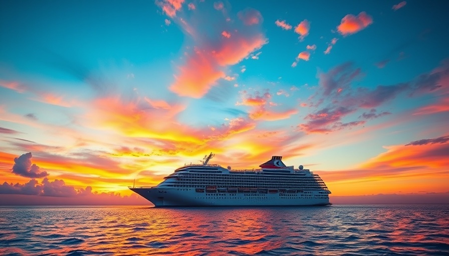 Majestic cruise ship sailing at sunset for family cruise deals.