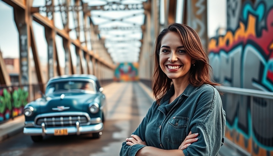July travel recap 2025: Woman with street art mural.