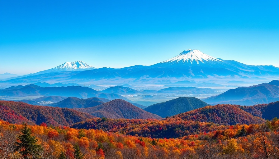 Chubu Japan travel guide: Stunning autumn mountain view.