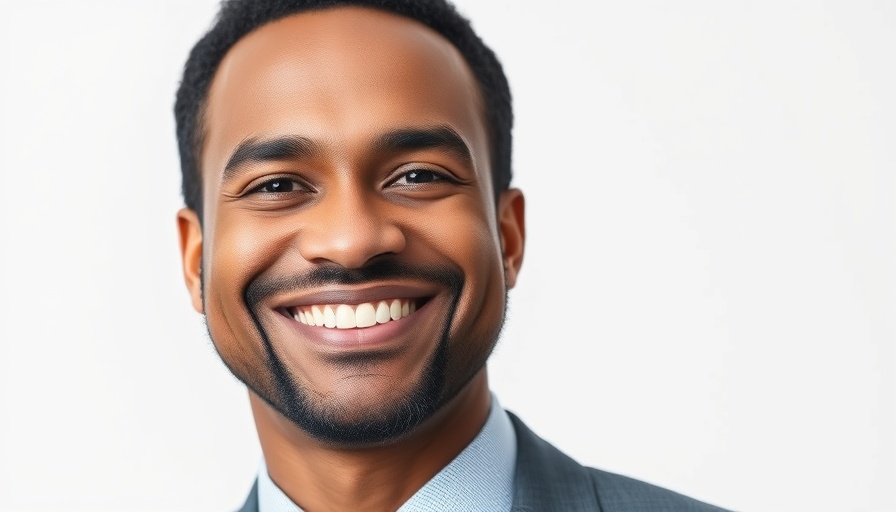 Confident professional male smiling in business attire, CoreWeave investment opportunities.