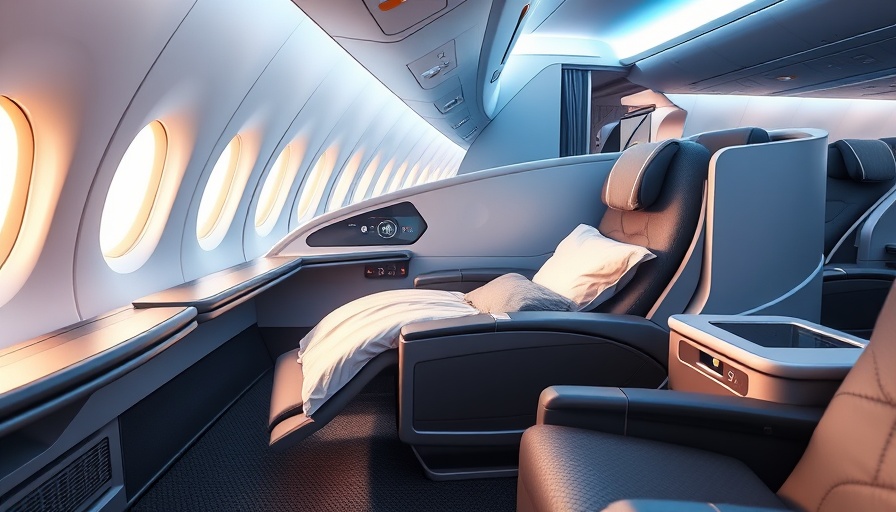 Air France KLM Flying Blue Miles business class seat reclined flat.