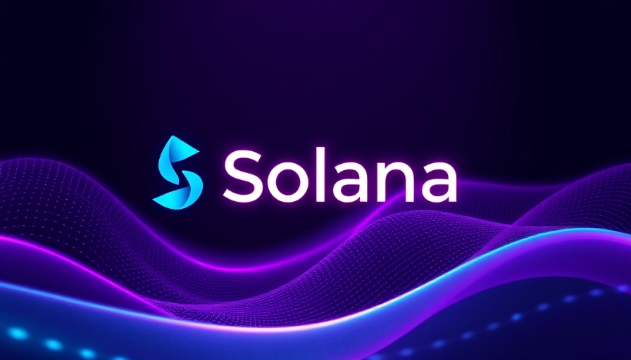 Solana logo with digital wave representing tokenized equities on Solana.