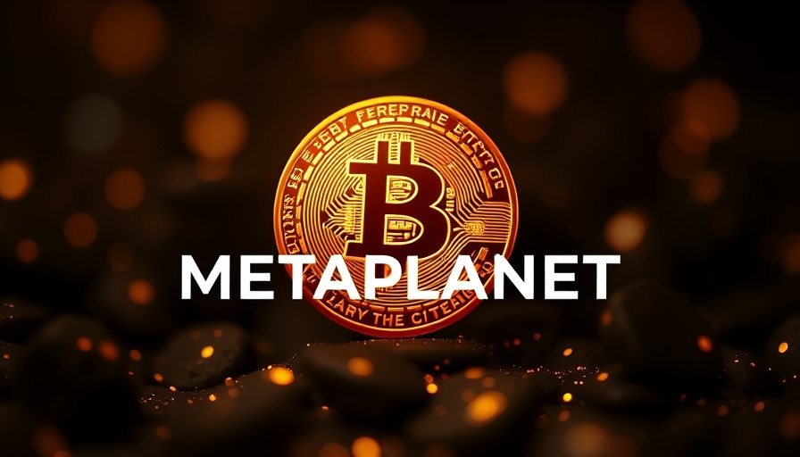 Glowing bitcoin with METAPLANET text overlay against a dark background.