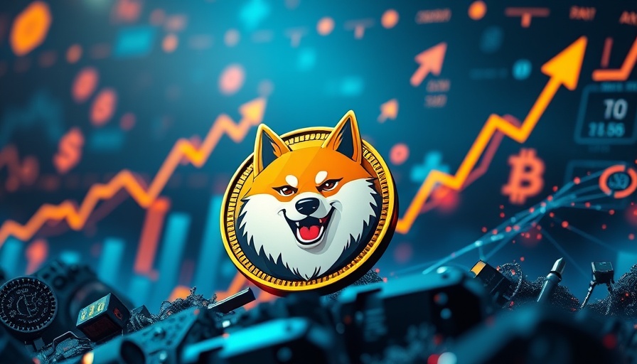 Dogecoin's potential 15x returns illustrated with futuristic cryptocurrency art.