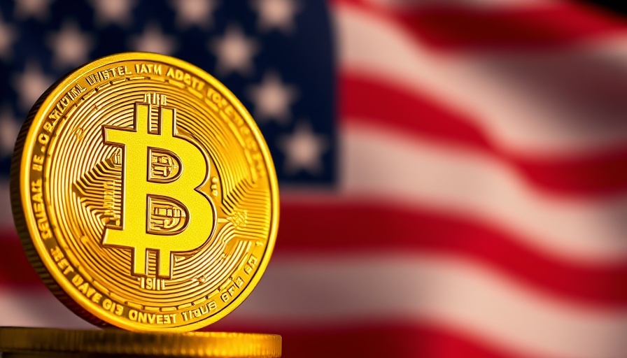 Golden Bitcoin against American flag, symbolizing drastic crypto regulations.