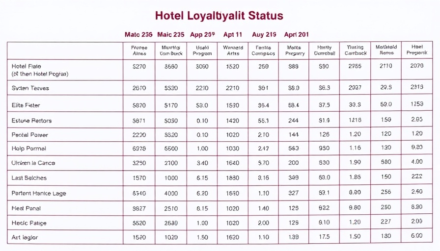 Hotel loyalty program elite status match table for Business Platinum Card from American Express.