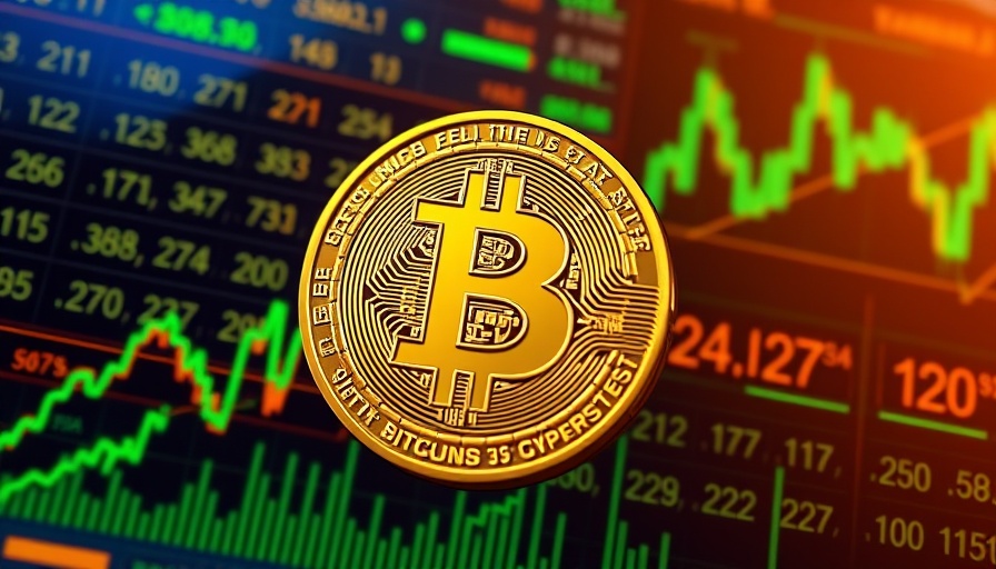 Cryptocurrency market analysis chart featuring Bitcoin symbol