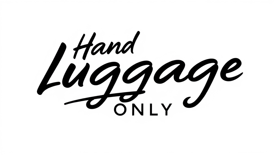 Hand Luggage Only logo in handwritten style.