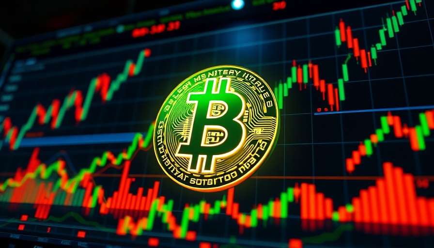 Bitcoin surrounded by market graphs symbolizing PEPE price prediction.